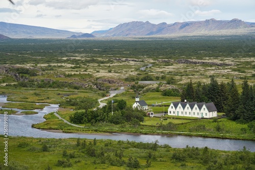 Foto Thingvellir National Park in Iceland is a site of historical, cultural, and geological significance