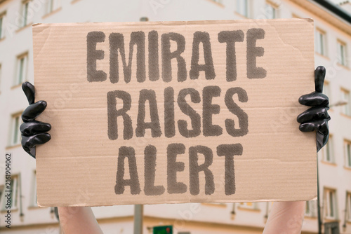 Konstfotografi "emirate raises alert" The desert nation heightens its security posture following unusual radar blips