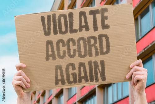 Принти на полотні "violate accord again" The armed group breaches the signed agreement for the fourth consecutive month