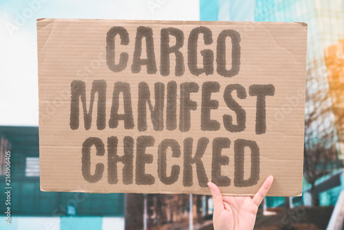 Cuadro en lienzo "cargo manifest checked" Officials inspect shipping documents