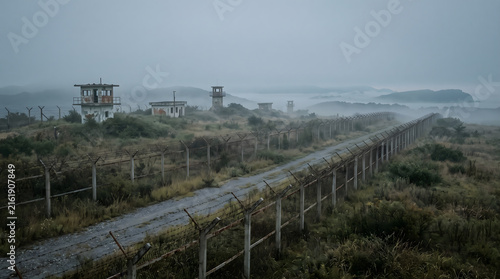 Secured Border Fence and Watchtowers