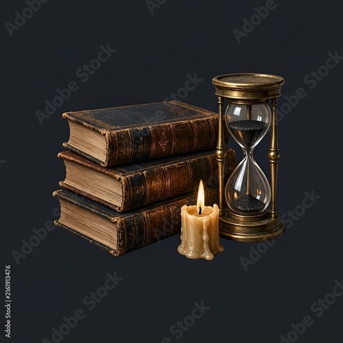Cozy Dark Academia Library Rain Moody Vintage Aesthetic Art