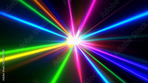 Vibrant Multicolor Light Trails Abstract Background