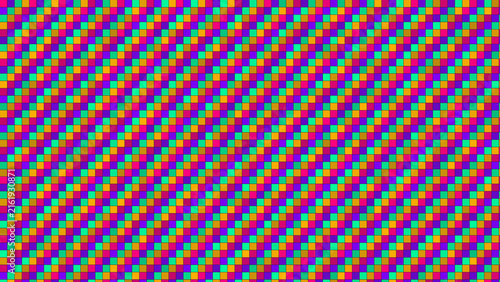Фотография Vibrant diagonal square pixel pattern digital illustration