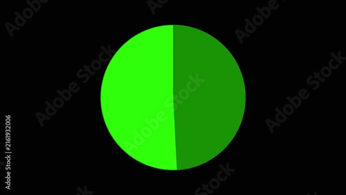 A bold of a divided oval shape with one half in bright lime green and the other in a dark forest green against a solid black background with subtle shadow effects.