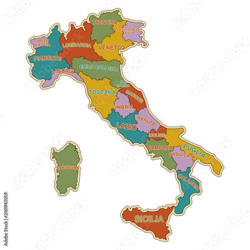 Italy Vintage map, Vector