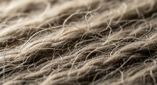 Extreme close-up of natural wool fiber texture with material, background