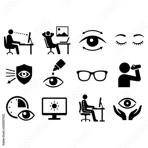 School Icons Set for Children, Educational Pictograms and Silhouette Symbols, Kids Learning, Classroom, Computer, Student, Teacher, School and Education Vector Illustration