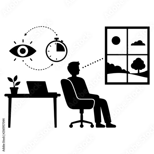 Businessman and Woman Working on Laptops in a Modern Cafe Office, Professional People Sitting at Desk Near Window, Business Work and Remote Employment Concept Vector Illustration