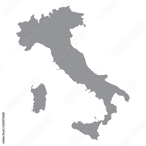 Italy Map Line-draw Vector