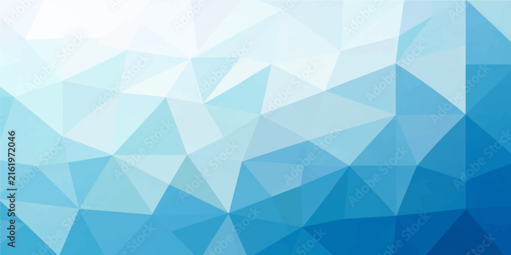 Fototapeta premium abstract light blue turquoise low poly geometric polygon background modern pattern web banner design