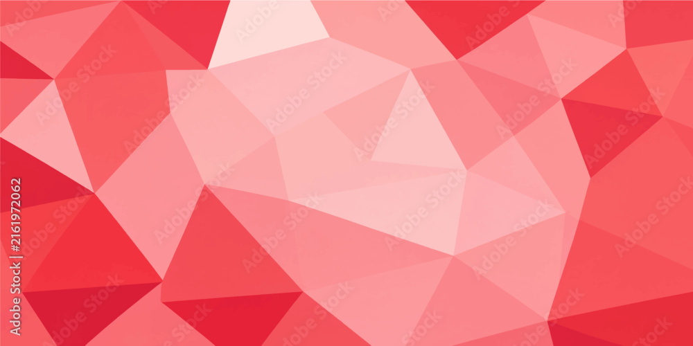 Obraz premium abstract red pink low poly geometric polygon background modern light pattern web banner design