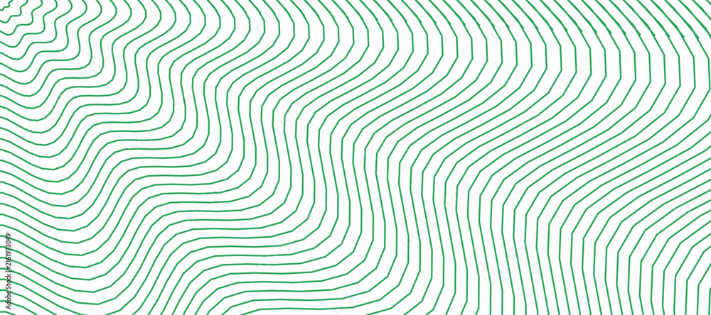 Fototapeta premium Abstract green wavy lines pattern on, modern digital art design element for wallpaper or backdrop