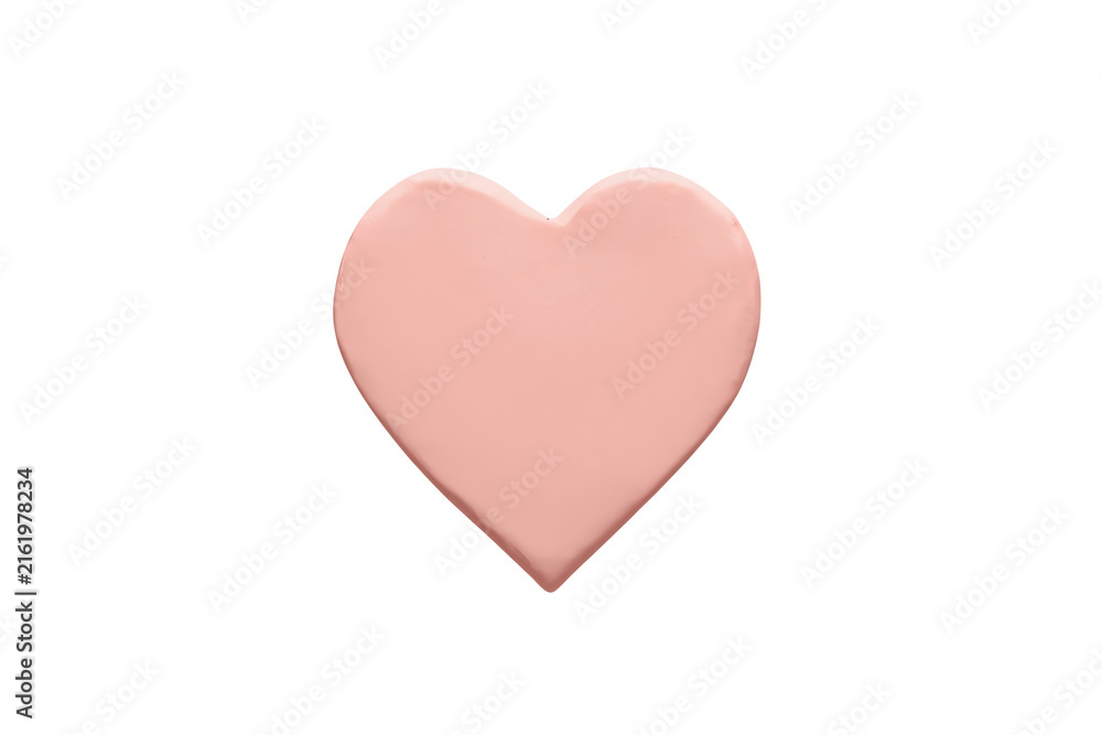 Fototapeta premium Soft pink heart shape with smooth surface