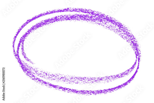 The circle highlighted with a purple colored pencil is isolated on a transparent background.