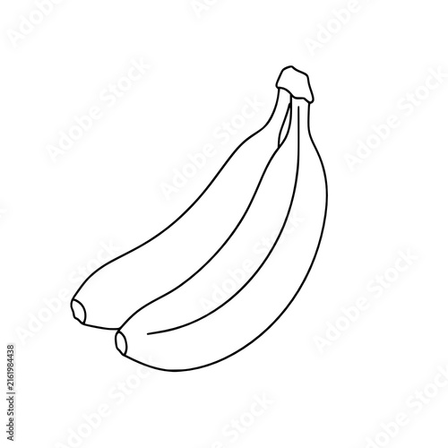 banana fruit icon on white