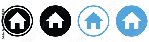 Bild auf Leinwand Home button icons set