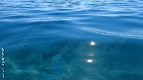 Gentle Ocean Surface with Subtle Ripples and Shimmering Light