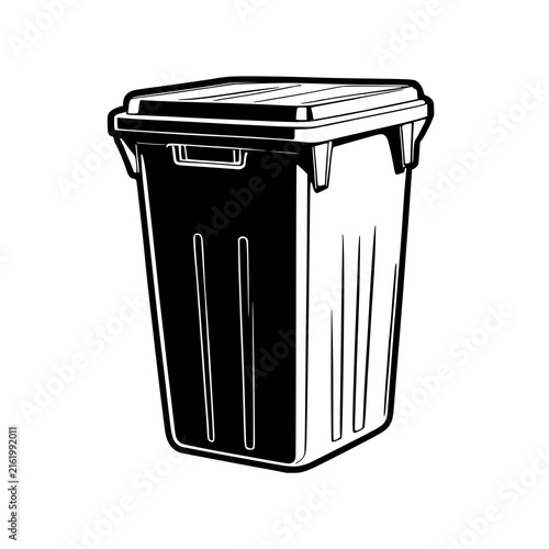 trash can isolated on white background