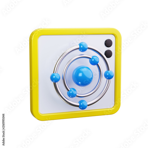 Isotope 3d render icons