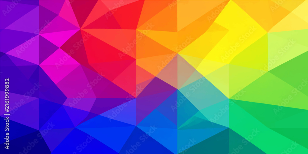 Obraz premium Colorful polygonal geometric low poly background with faceted abstract texture for modern digital graphic design