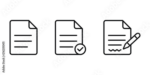 Document file icon. Text page symbol. File document sign. Simple pictogram for paper, report, form, article and document management interface design. EPS 10