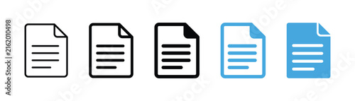 Document file icon. Text page symbol. File document sign. Simple pictogram for paper, report, form, article and document management interface design. EPS 10