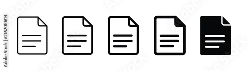 Document file icon. Text page symbol. File document sign. Simple pictogram for paper, report, form, article and document management interface design. EPS 10