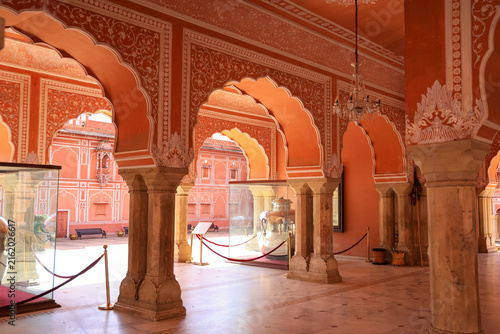 Fotografie City Palace Jaipur Diwan i Khas archways ornate architecture