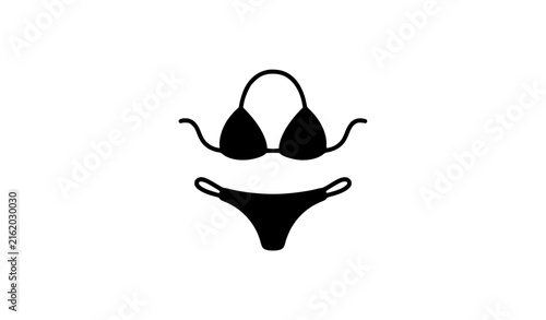 black and white bikini