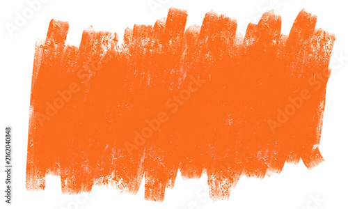 Obraz na plátně Orange Doodle Brushstrokes with Grunge Texture, Text Box Design Element backgrou