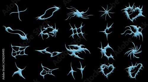 Y2K neo-tribal icon, early 2000s aesthetic featuring 3d neo-tribal, cybersigilism styles, sharp spikes and abstract symbols, cybersigilism tattoo design, sharp, 3d spiky, brutalist design elements