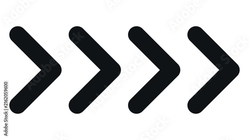 Chevron arrow icons collection featuring four bold directional pointers.