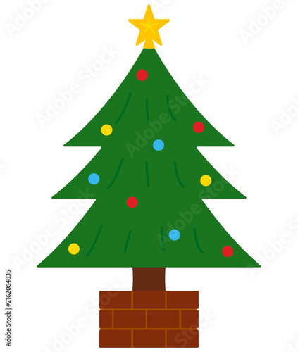 Plakat クリスマスツリーのイラスト
