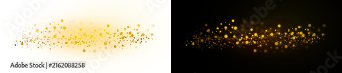 Photography A golden sparkle effect on a transparent background with a black and white contr