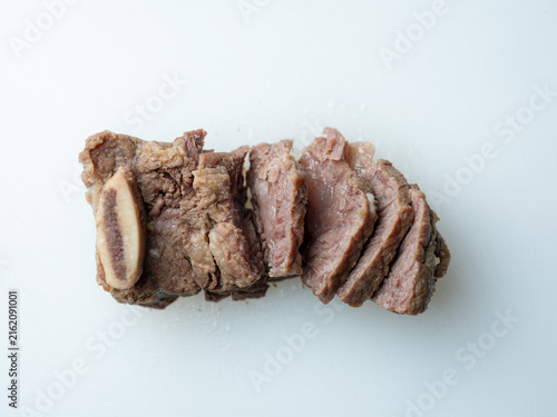 Boiled beef ribs, food ingredients