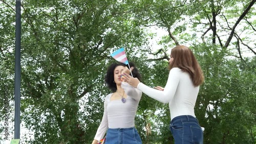 The LGBTQ+ community is having fun and enjoying activities during the holidays.(VDO 4K)	