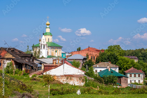 фотографія Summer landscape of the historic town of Vladimir in Russia, featuring the prominent Church of St