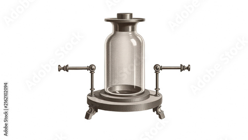 Vintage Scientific Vacuum Bell Jar Apparatus