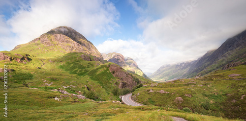Bild auf Leinwand Three Sisters ridges at Glen Coe, Scotland