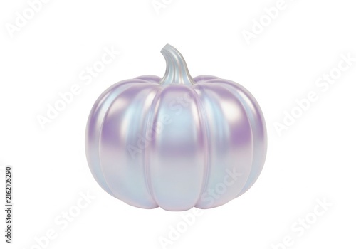 Iridescent pearl pumpkin with shimmering pastel colors