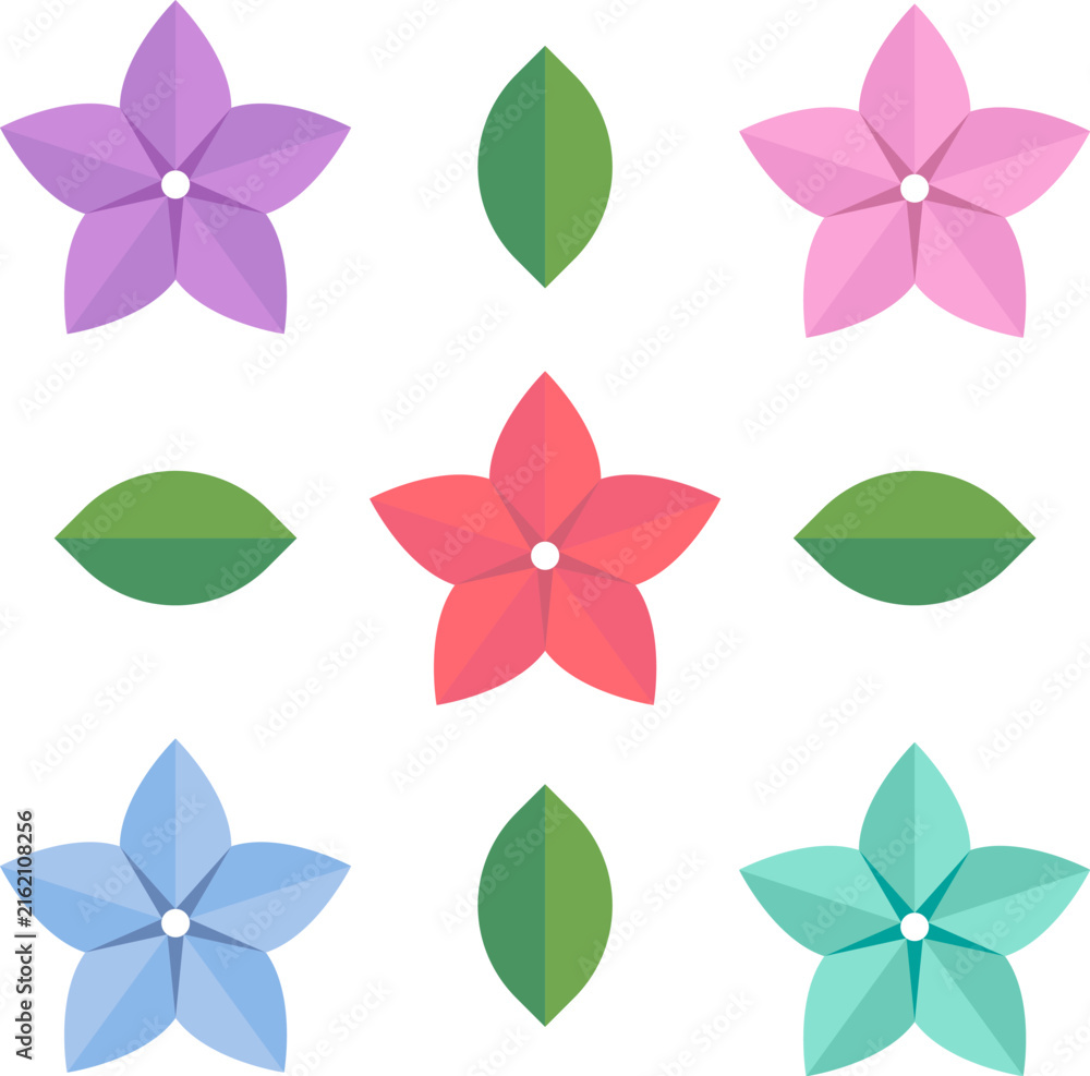 Obraz premium Origami Flower Set