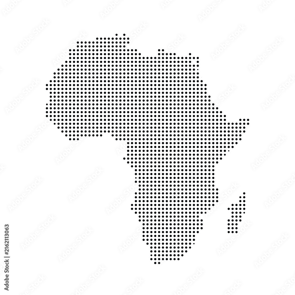 Obraz premium Dotted map of africa continent