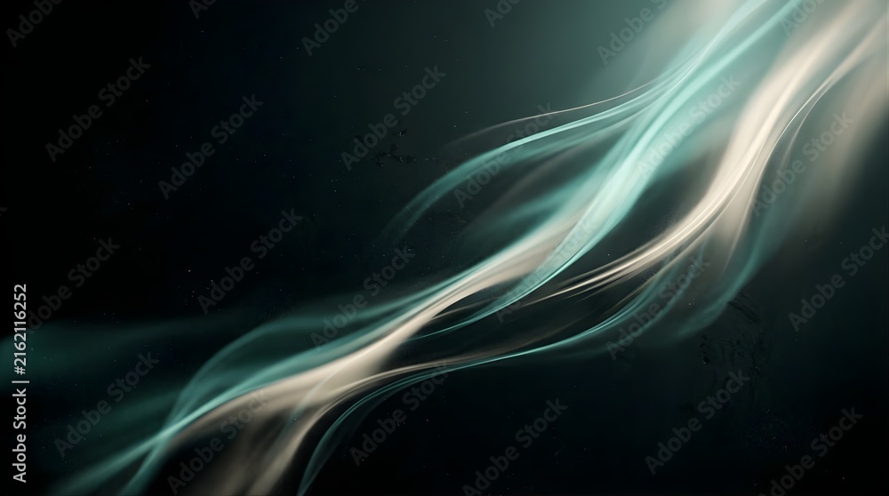 Fototapeta premium Abstract light waves flowing on dark background for artistic design