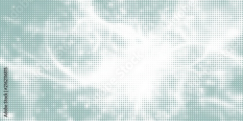 Bright blue sky halftone background. Fading retro comic gradient pattern. Pixelated dotted cloud texture overlay. Cartoon pop art grain backdrop for poster, banner, advertisement, brochure. Vector