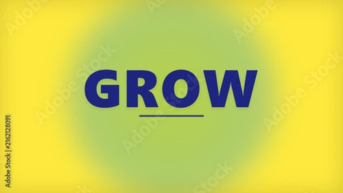Business motivation text animation of plan create and grow