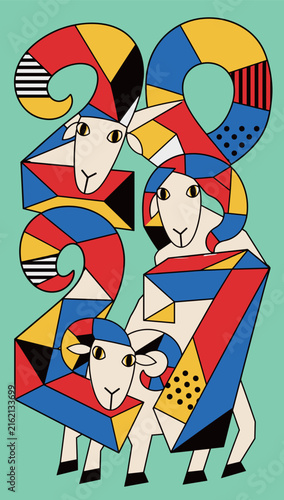 Abstract Geometric Rams and Year Numbers
