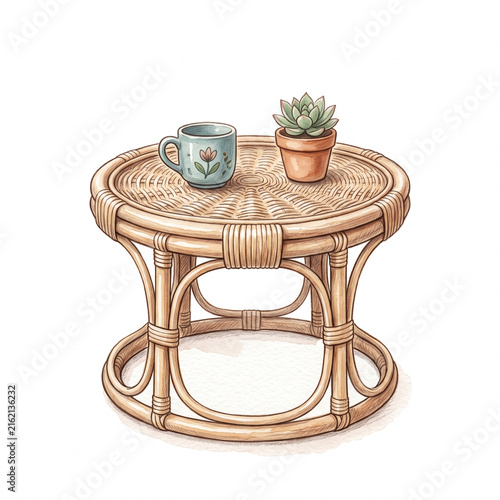 Rattan Table