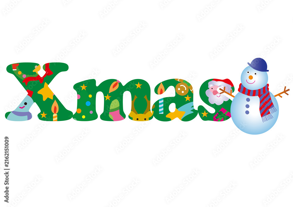Fototapeta premium クリスマスのタイポグラフィ 
