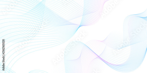 White wave curve lines banner background design. Abstract soft wave lines dynamic flowing purple and blue isolated background. Vector Illustration of the pink pattern of lines. stripes on white.